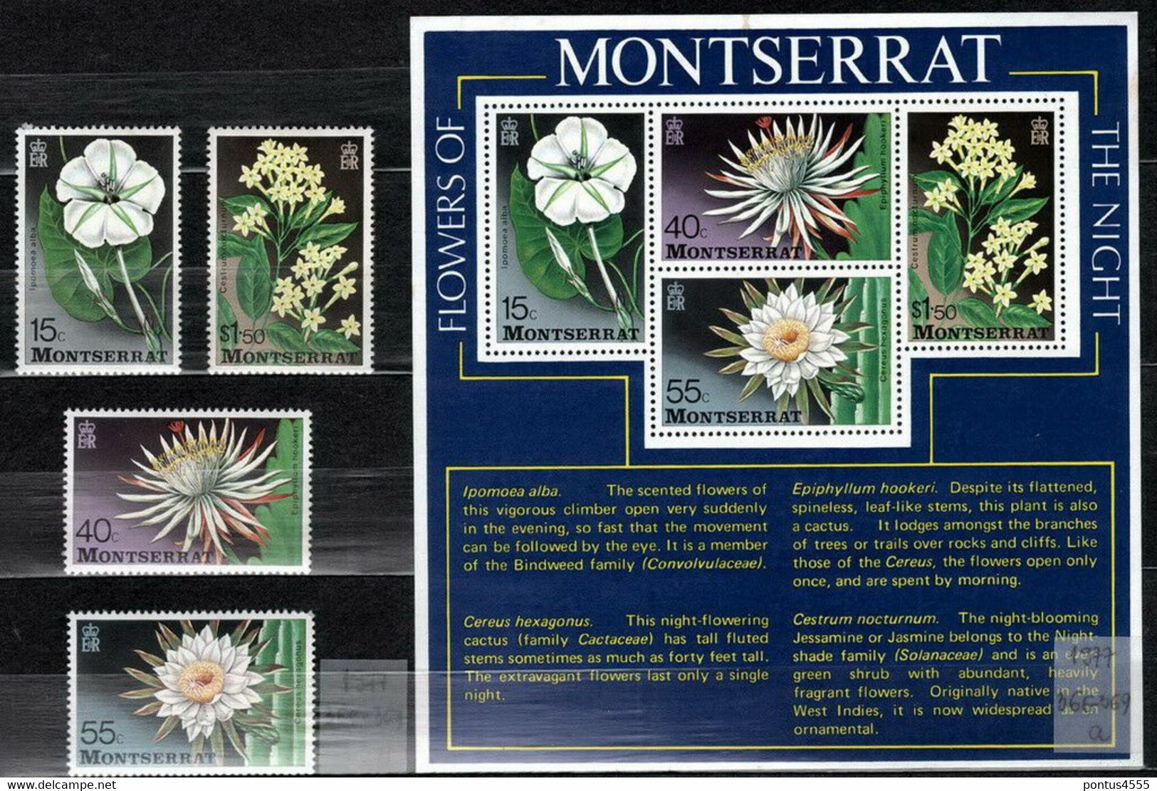 Montserrat 1977 Mi 366-369, Sh12 Flowers - MNH - Montserrat