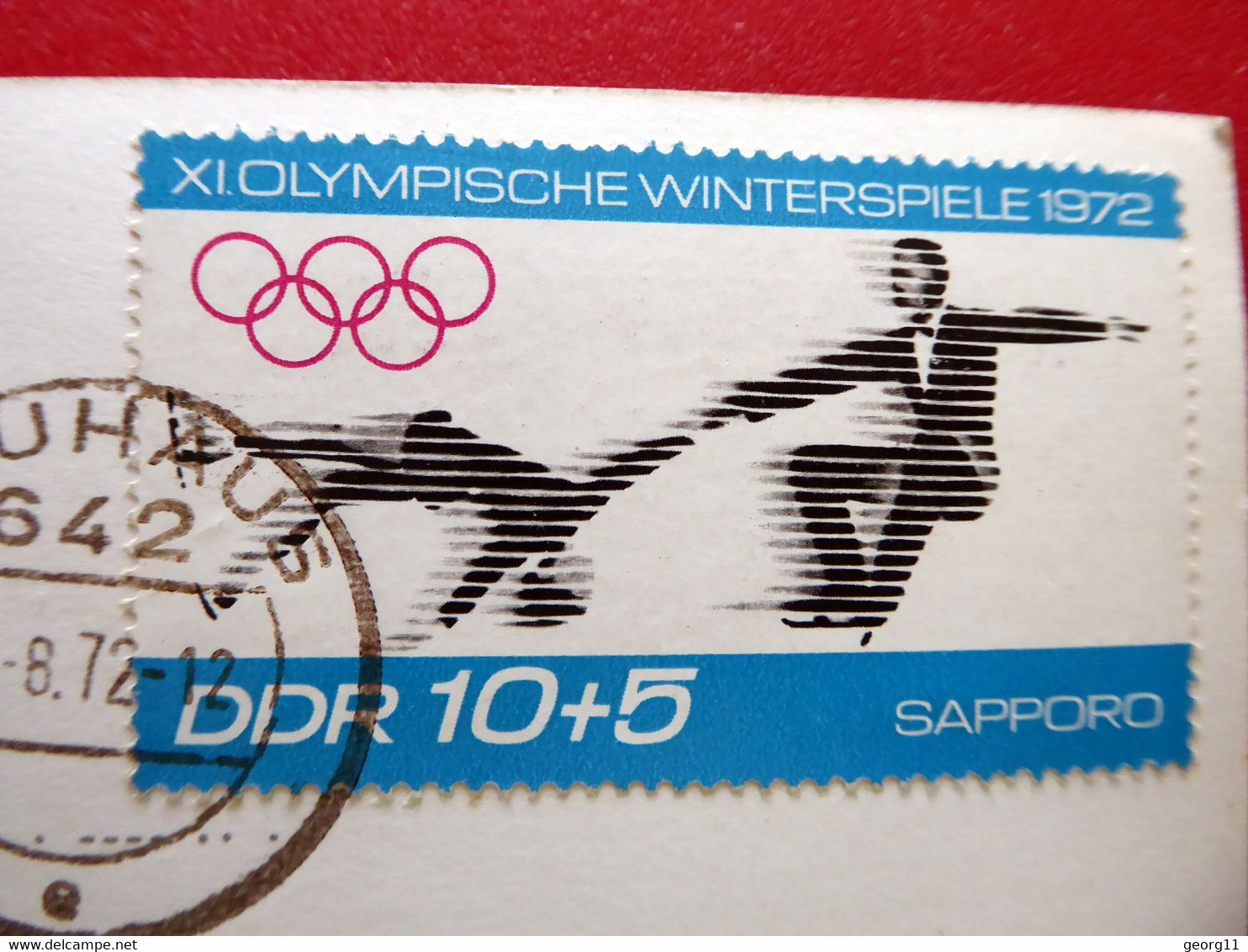 Lauscha - 1971 - Sonneberg - Echt Foto - Thüringer Wald - Thüringen - Briefmarke Winter Olympiade - Lauscha