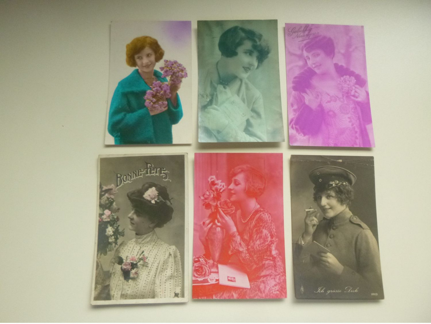 Beau lot de 60 cartes postales de fantaisie femmes femme   Mooi lot van 60 postkaarten fantasie vrouwen vrouw - 60 scans