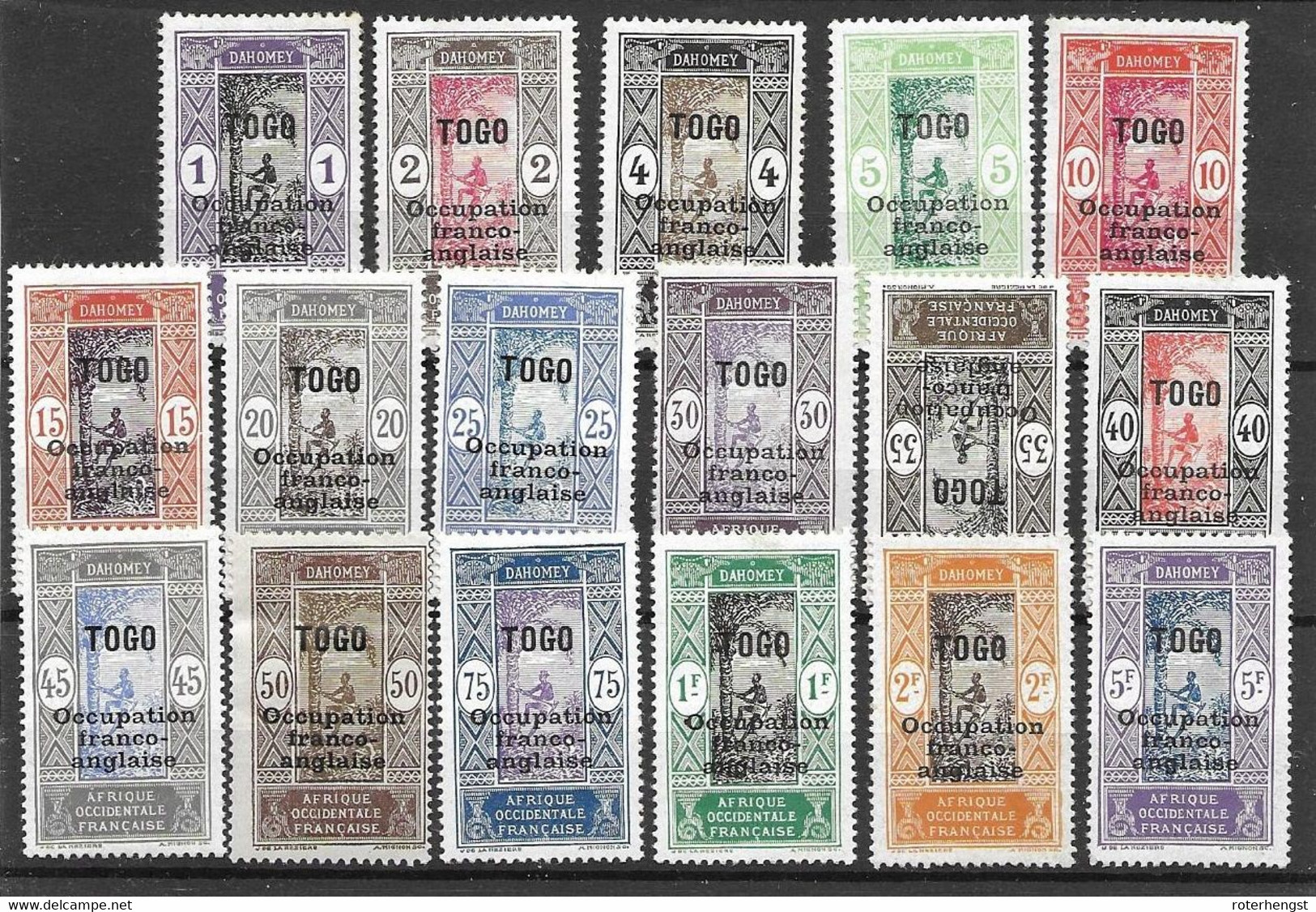 Togo Serie Complete 1916-17 Nc Mh * 75 Euros - Unused Stamps