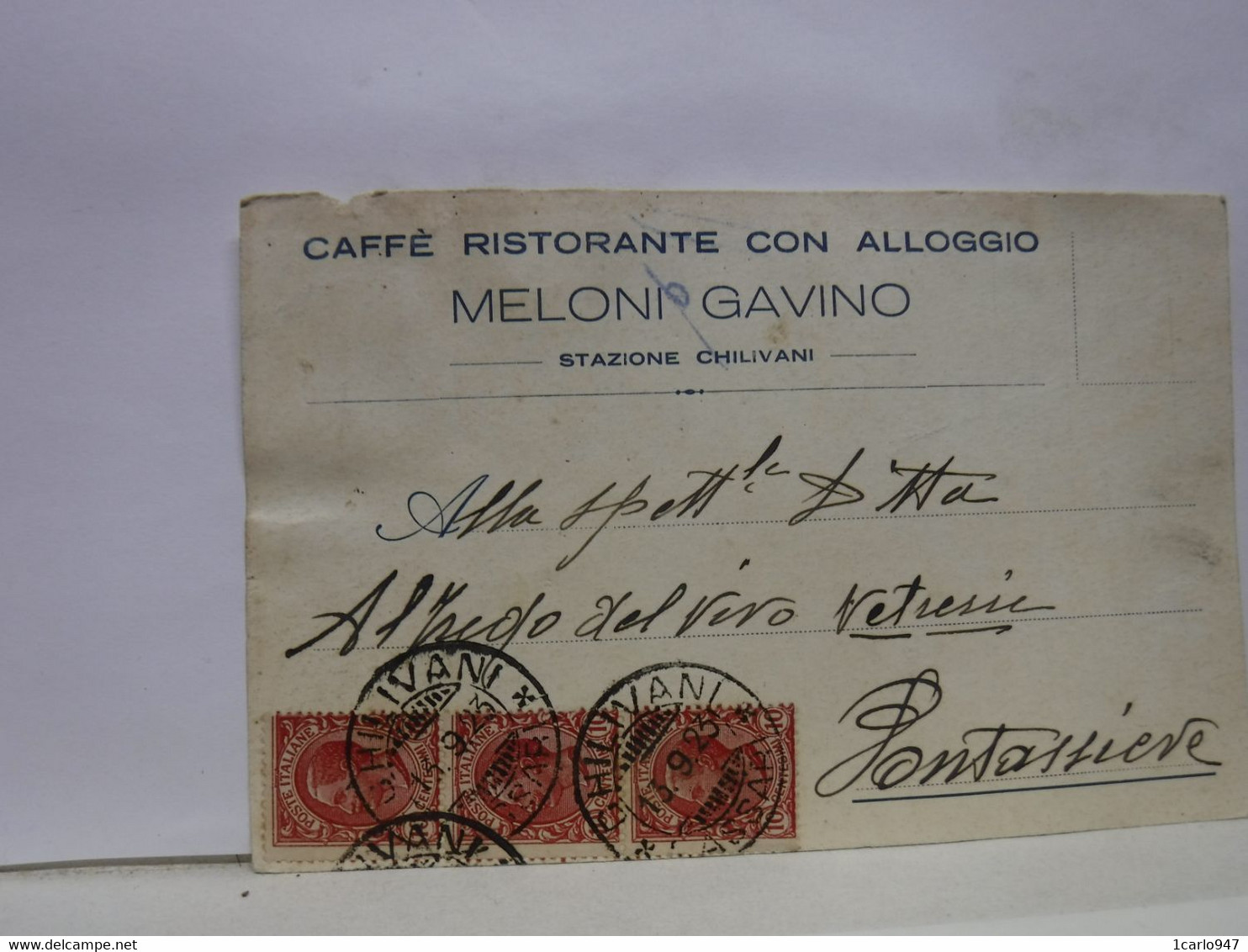 CHILIVANI  -- SASSARI --  MELONI GAVINO  -- CAFFE' RISTORANTE  CON ALLOGGIO -- STAZIONE - Sassari