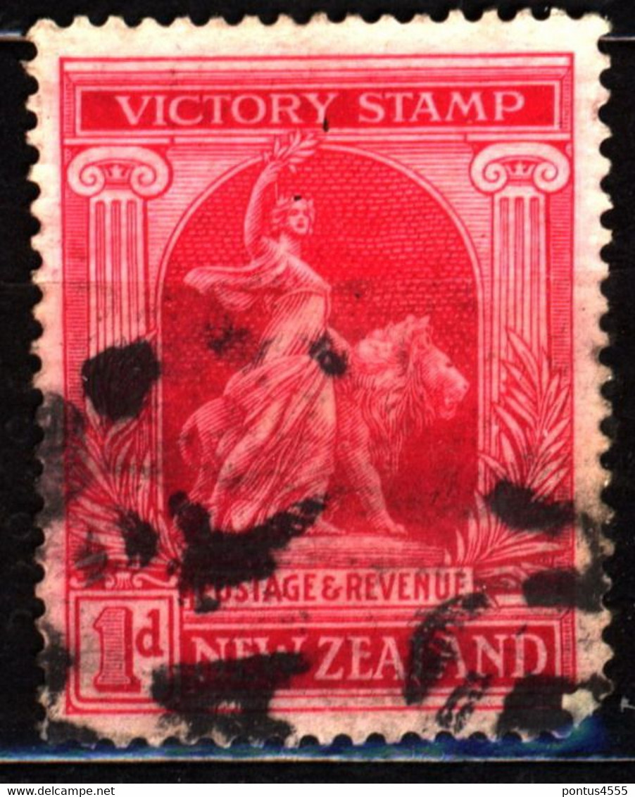 New Zealand 1920 Mi 156 Peace & Lion - Usati