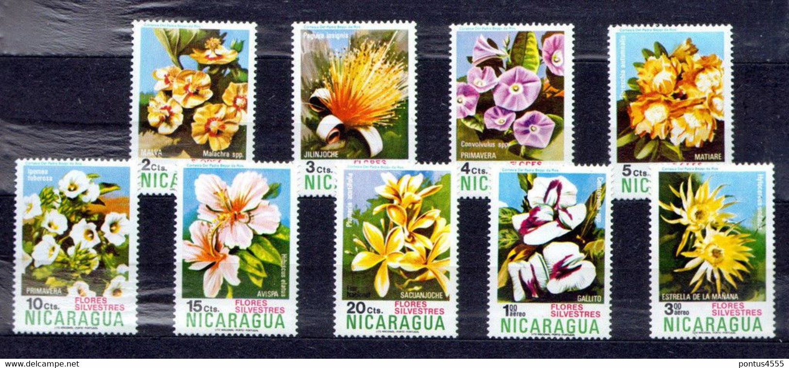 Nicaragua 1974 Mi 1778-1786 Wild Flowers - MNH - Nicaragua