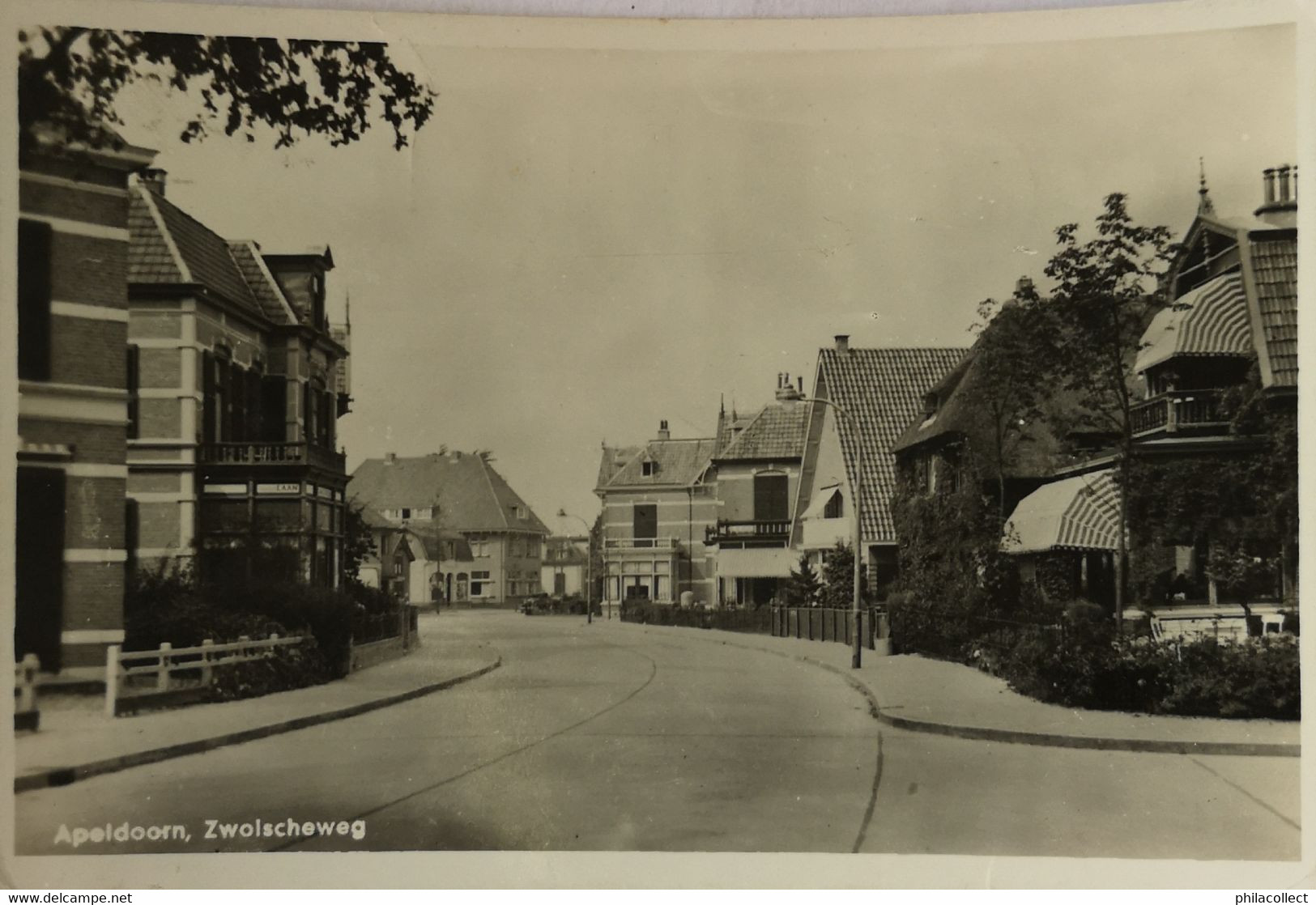 Apeldoorn // Fotokaart Geen Adreslijnen // Zwolscheweg 1947 Zegel Ruw Verwijderd - Apeldoorn