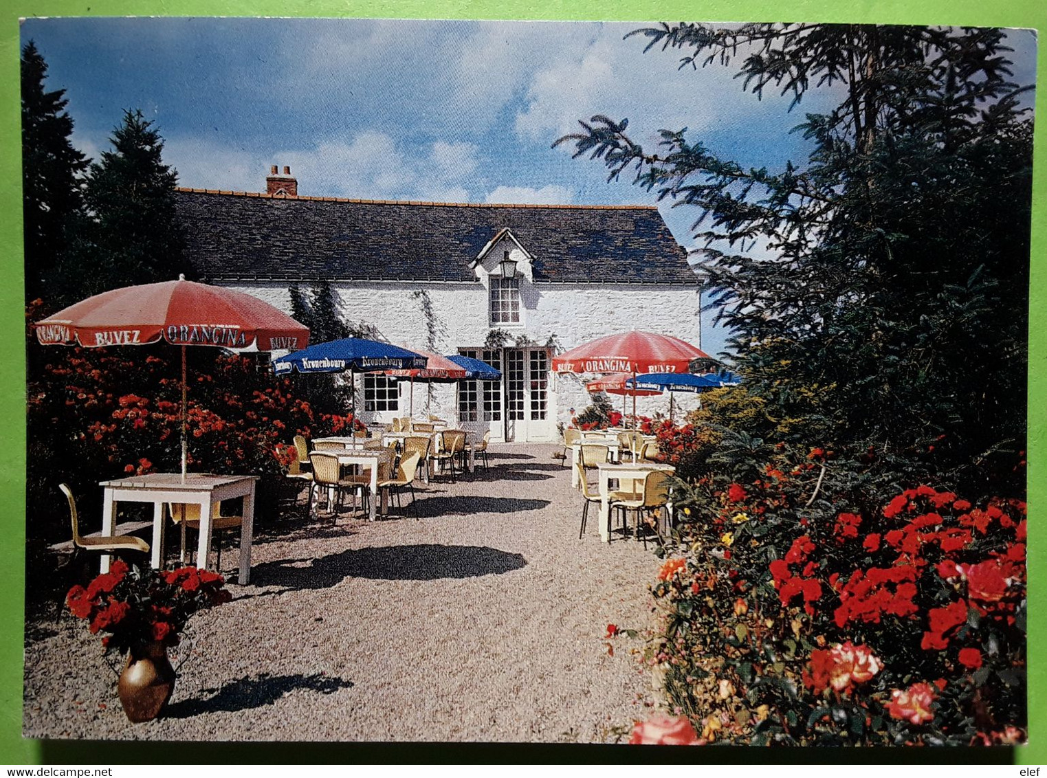 ALLAIRE ,Morbihan Auberge Du Moulin De Quip,1ere Auberge Fleurie De Bretagne Parasol Pub ORANGINA BIERE KRONENBOURG - Allaire