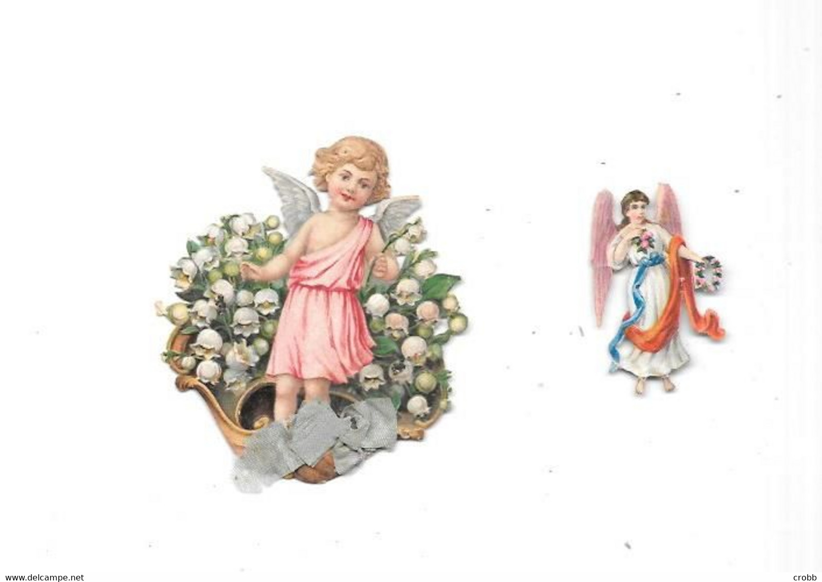 12178 - Lot De 2 Découpis Enfant Ange, - Angels