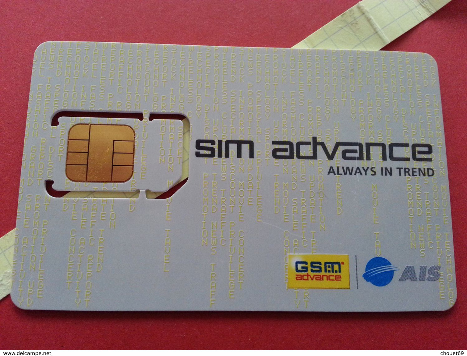 THAILAND SIM GSM Advance Evolution 4 - With Numbers USIM RARE Used (BH1219b5 - Thaïlande