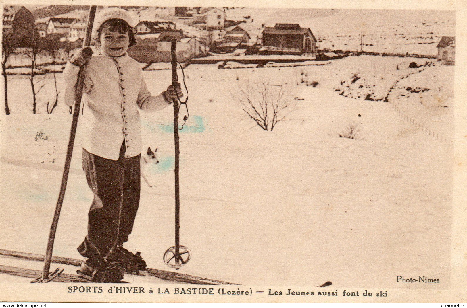 Sports D Hiver A LA BASTIDE  Les Jeunes Aussi Font Du Ski    Photo Nimes  Voir 2 Scans - Other & Unclassified