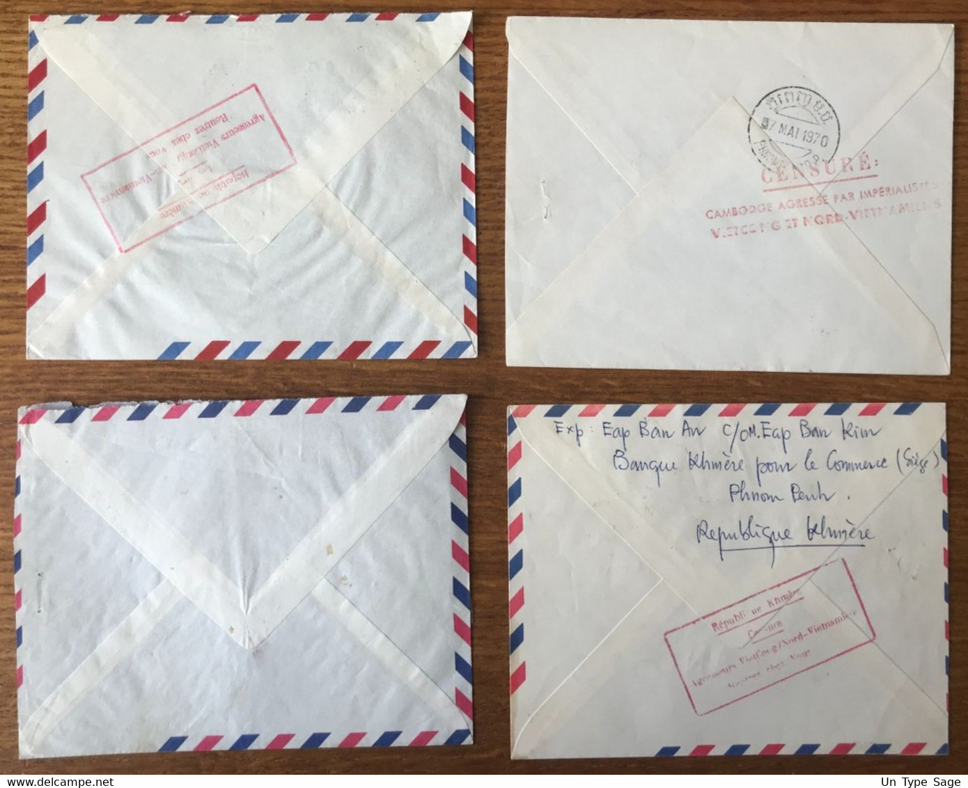 Cambodge - Lot De 12 Enveloppes Avec Censure Anti-vietcong - Année 70 à 74 - 6 Photos - (C1885) - Kambodscha