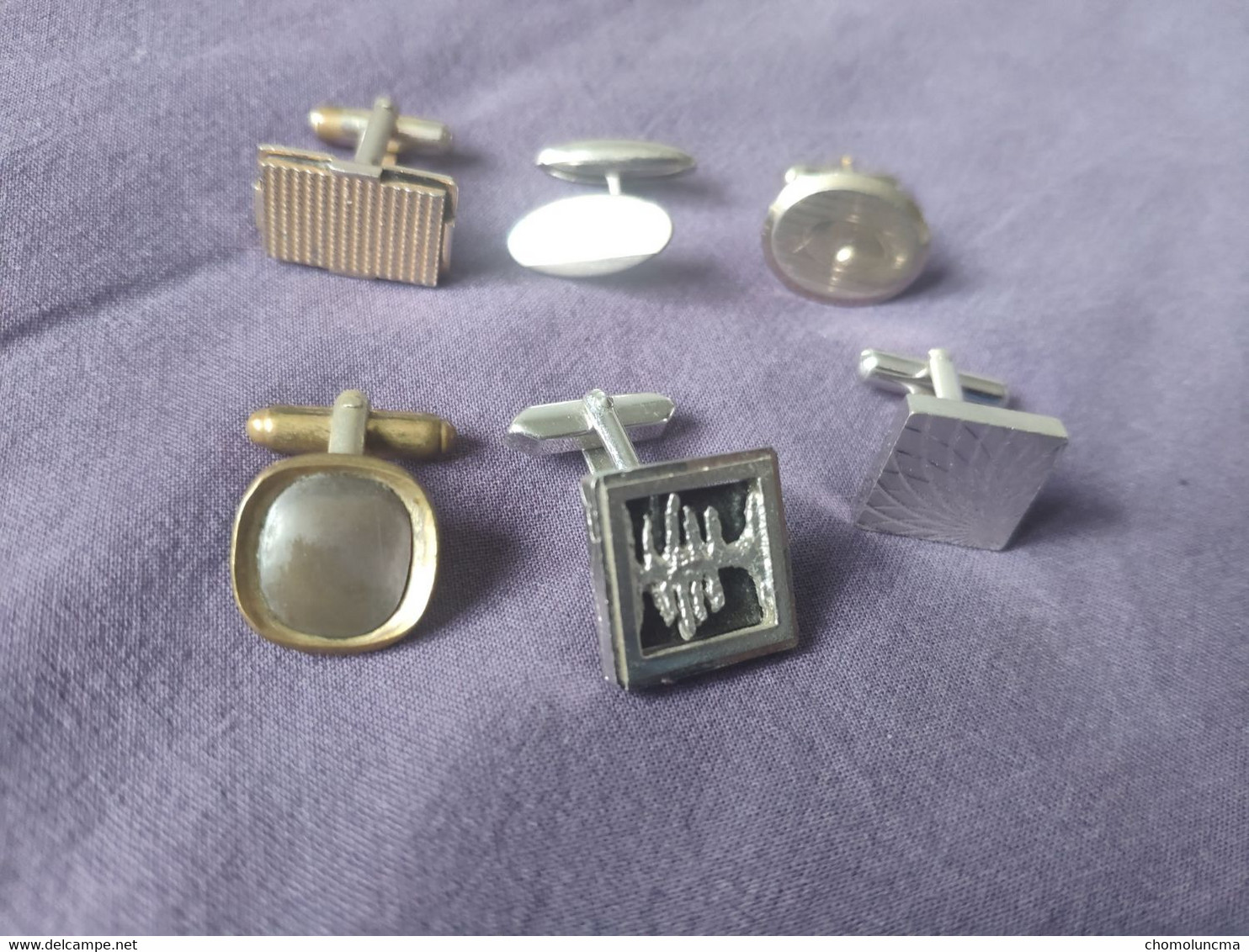 LOT DE 6 BOUTONS DE MANCHETTE DEPAREILLES Set Of 6 Different Cufflinks Manschettenknöpfe Gemelos - Boutons De Col /de Manchettes