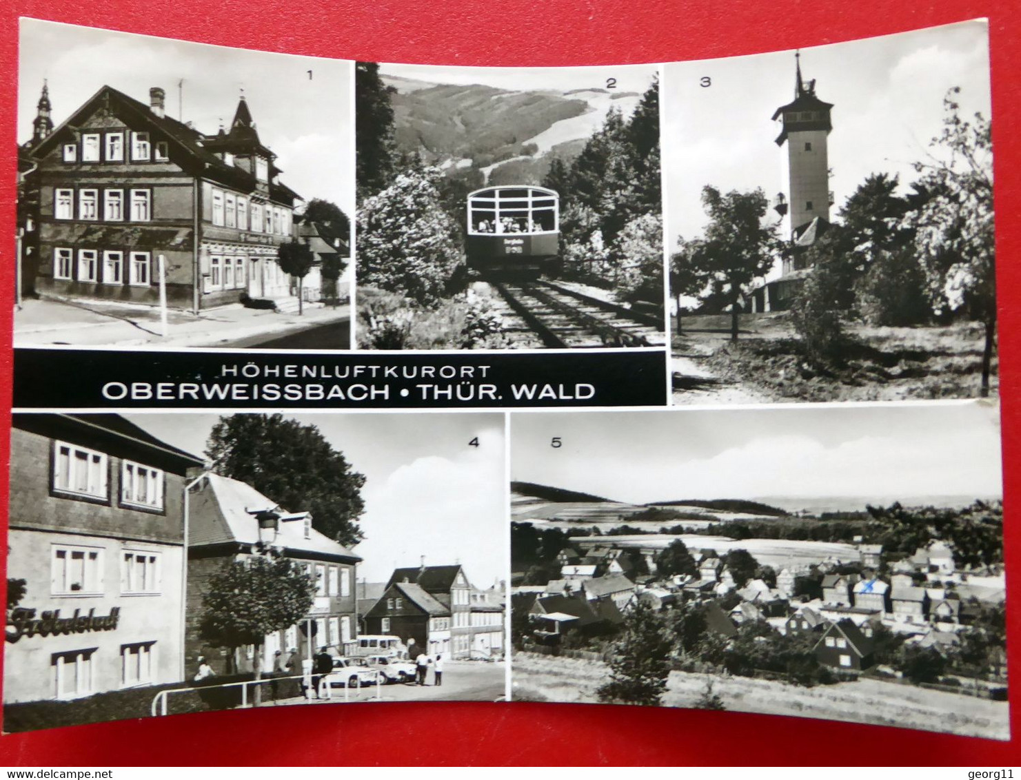 Oberweißbach - 1981 - Bergbahn - Central Café - Fröbelturm - Echt Foto - Thüringer Wald - Thüringen - Oberweissbach