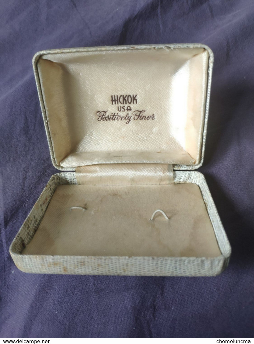 Vintage Boite De Boutons De Manchette HICKOK Hard Steel Box For Cufflinks Manschettenknöpfe Gemelos - Cuff Links & Studs