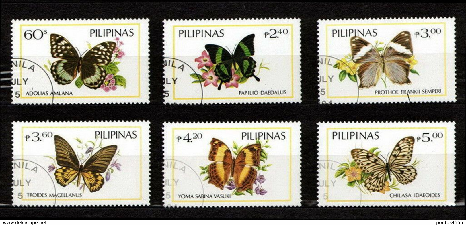 Philippines 1984 Mi 1588-1593 Butterflies - CTO - Philippinen