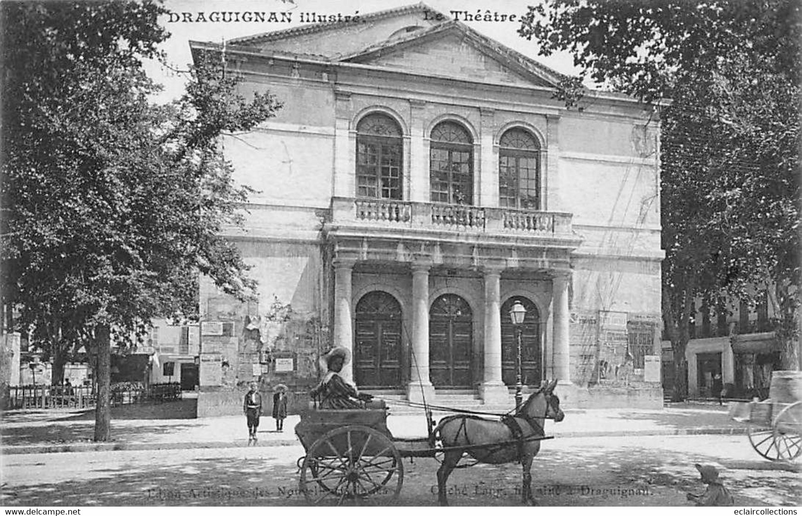 Draguignan        83         Le Théâtre        Attelage D'âne     (voir Scan) - Draguignan