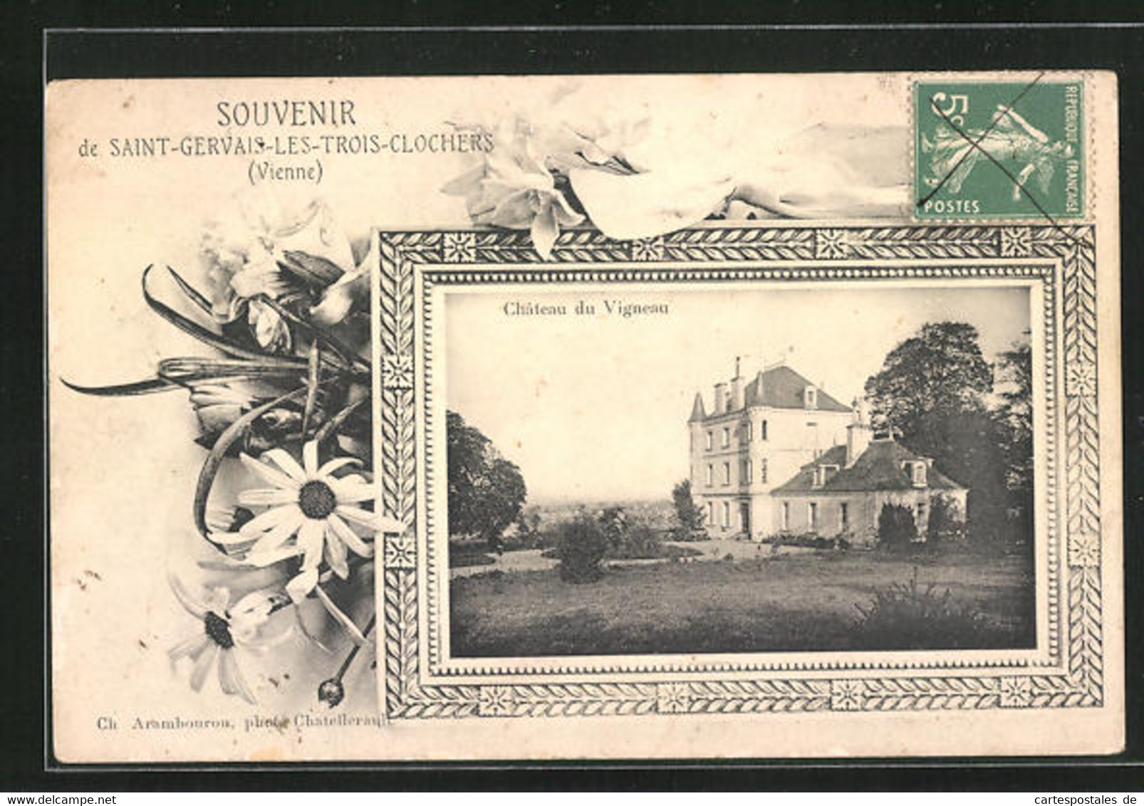 CPA Saint-Gervais-les-Trois-Clochers, Chateau Du Vigneau - Saint Gervais Les Trois Clochers