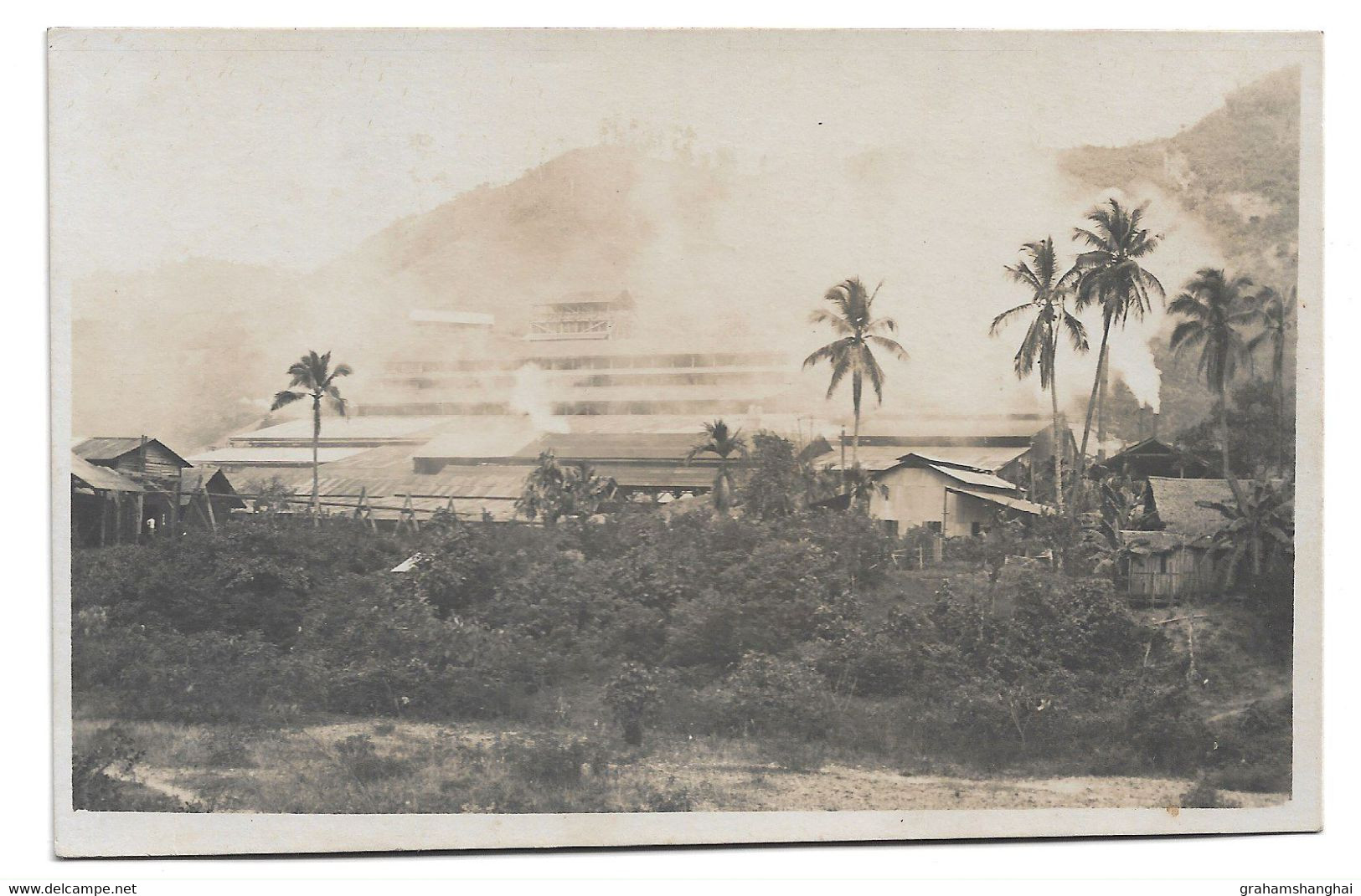 8 postcards lot Singapore Malaysia reservoirs traveller's trees native houses factory posted/unposted 1920s/1940s