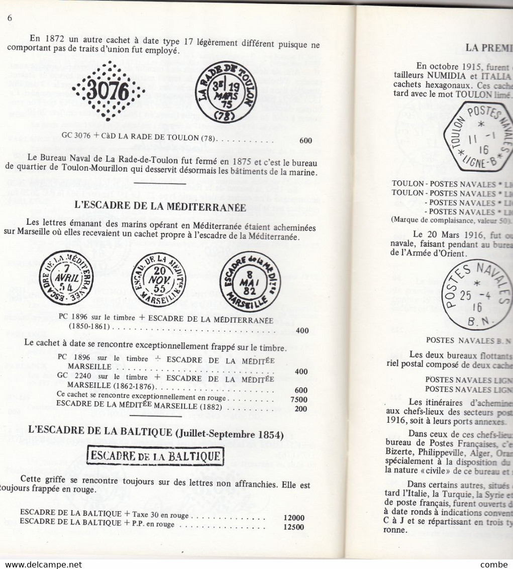 BERTRAND SINAIS DANIEL DELHOMEZ. CATALOGUE DES OBLITERATIONS NAVALES FRANCAISES 1771-1945. 1979 - France