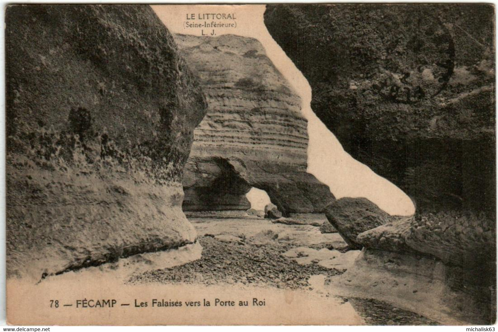 41thd 1141 CPA - FECAMP - LES FALAISES VERS PORTE DU ROI - Fécamp