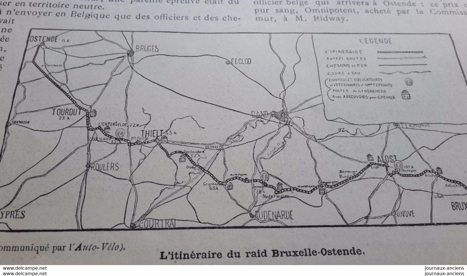 1902 LE RAID BUXELLES = OSTENDE - GRANDE EPREUVE MILITAIRE INTERNATIONALE - 1900 - 1949