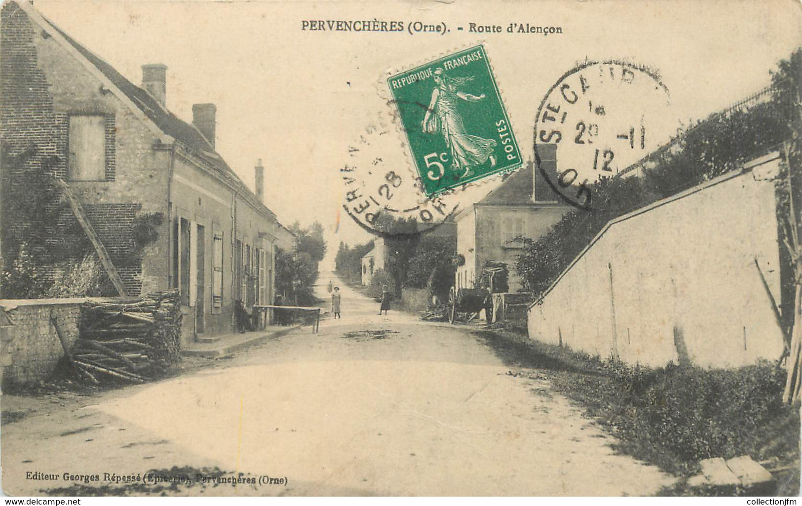 CPA FRANCE 61 "Pervenchères, Rte D'Alençon" - Pervencheres