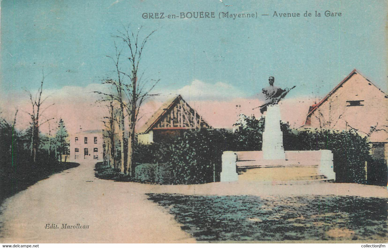 CPA FRANCE 53 "Grez En Bouère, Avenue De La Gare" - Crez En Bouere