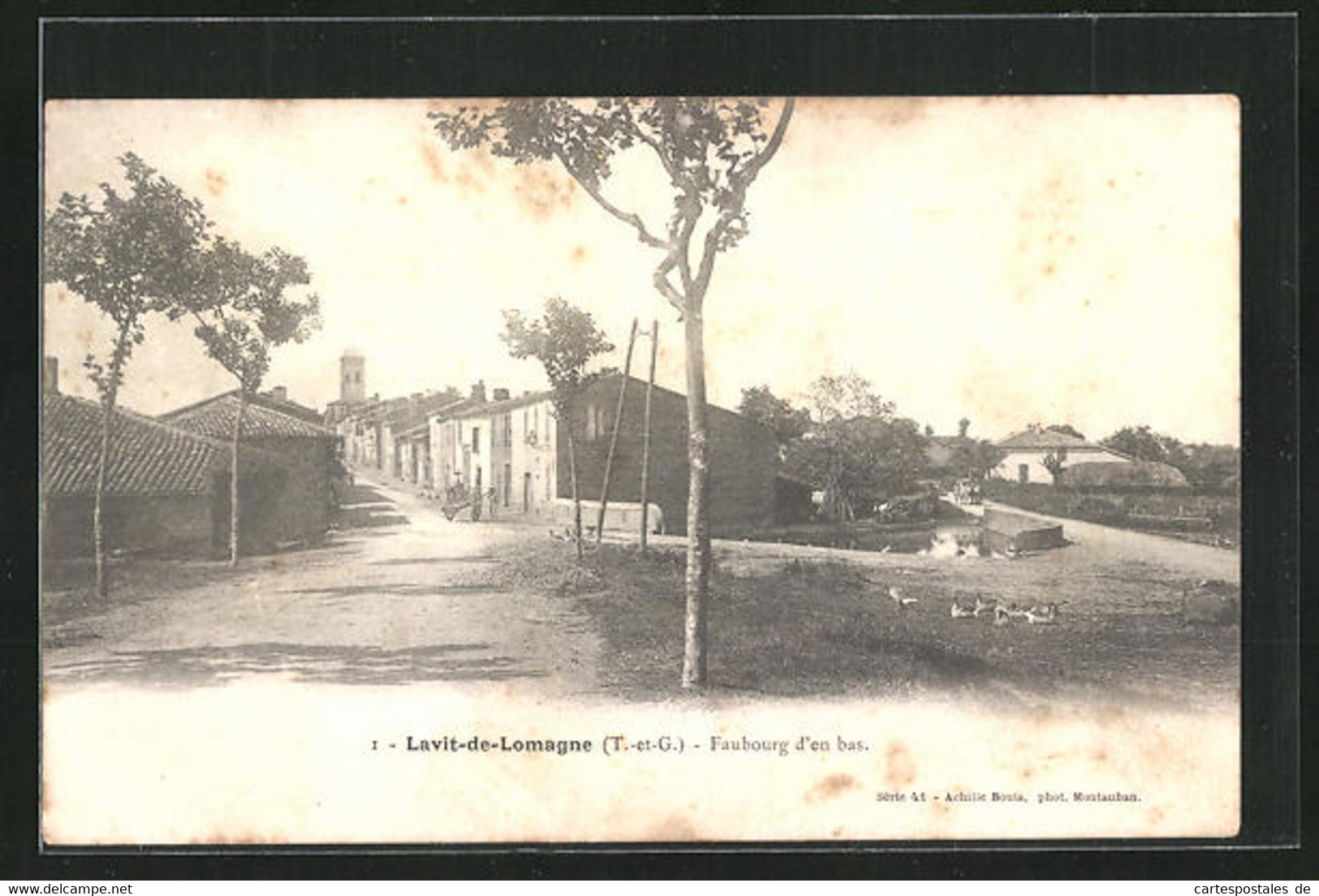 CPA Lavit-de-Lomagne, Faubourg D`en Bas - Lavit