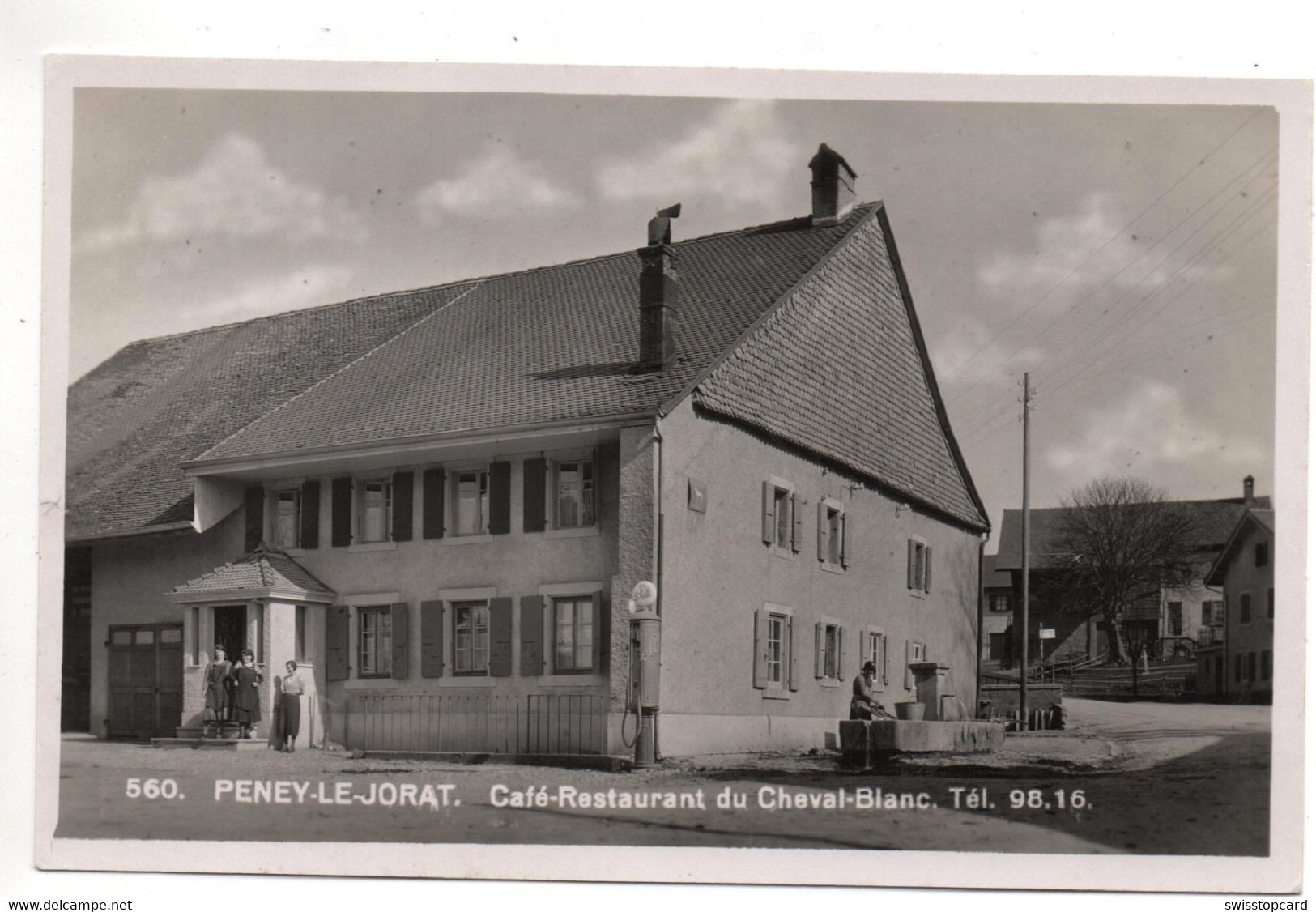 PENEY-LE-JORAT Café Restaurant Du Cheval-Blanc Tanksäule Shell - Jorat-Mézières