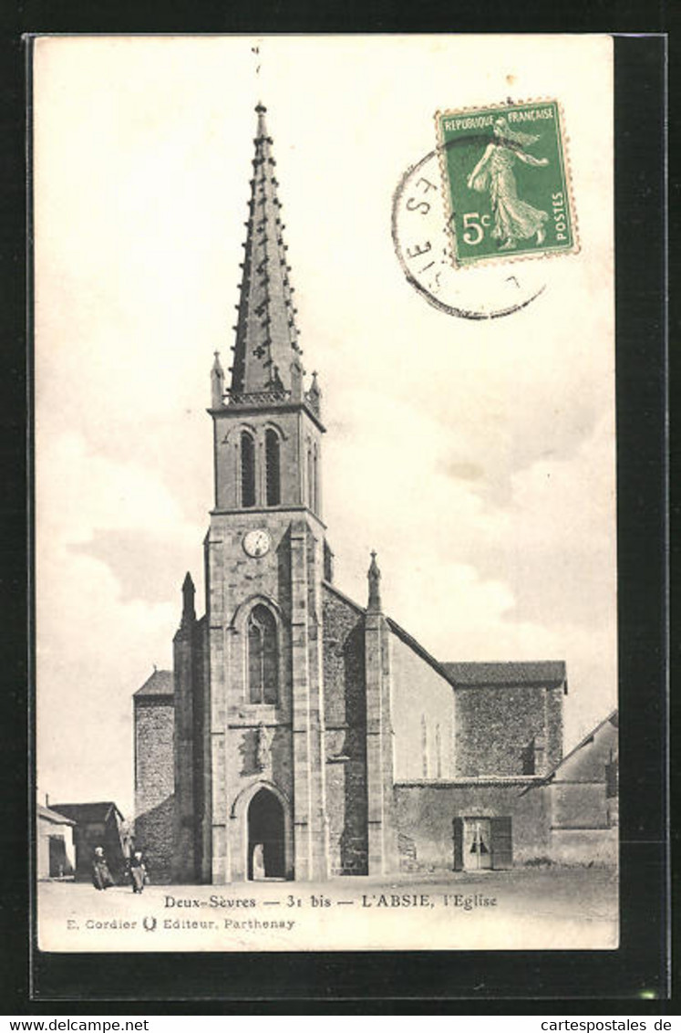 CPA Deux-Sévres, L'Absie, L'Eglise - L'Absie