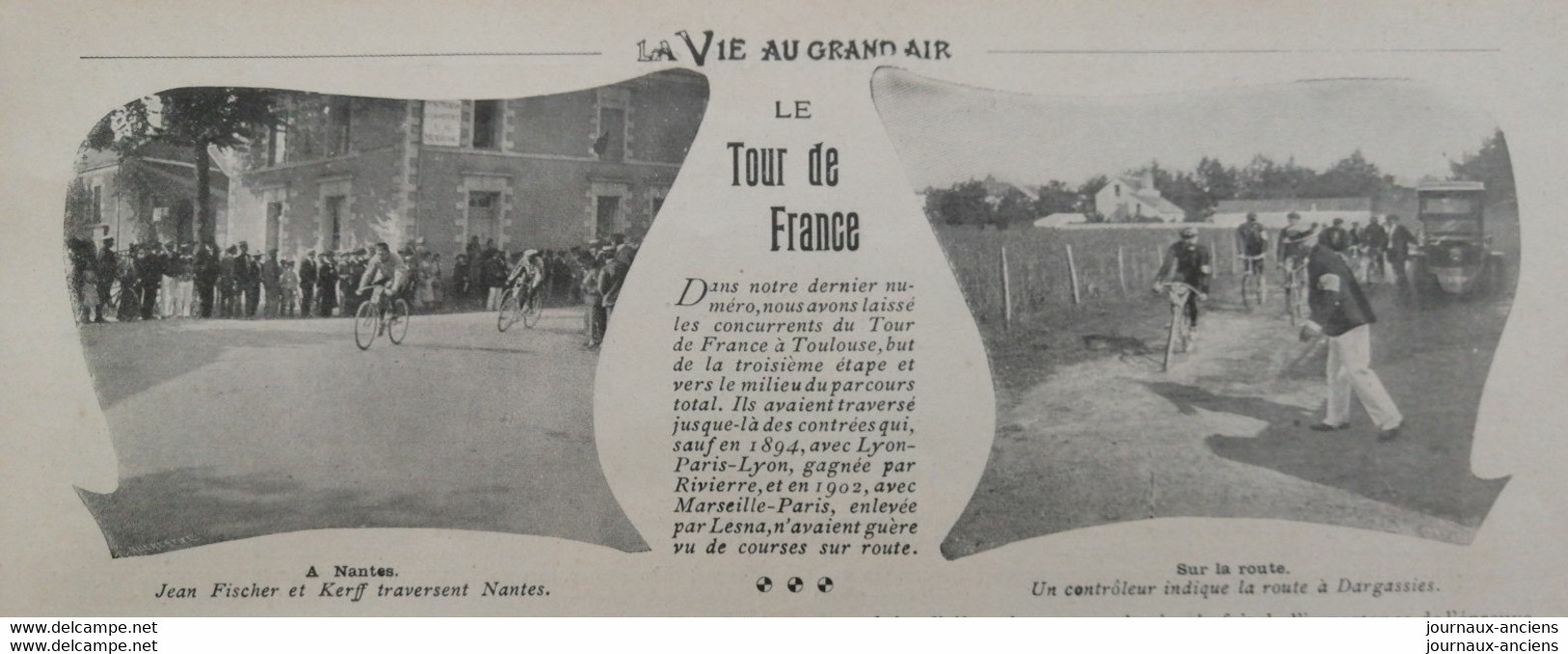 1903 LE 1er TOUR DE FRANCE - TOULOUSE - NANTES - BLOIS - VILLE D'AVRAY - AUTHEUIL - MAURICE GARIN - Other & Unclassified