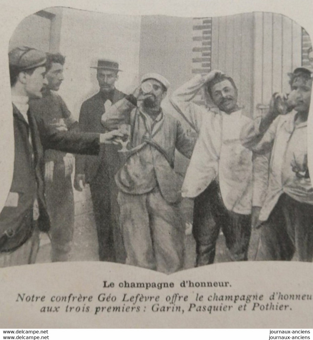 1903 LE 1er TOUR DE FRANCE - TOULOUSE - NANTES - BLOIS - VILLE D'AVRAY - AUTHEUIL - MAURICE GARIN