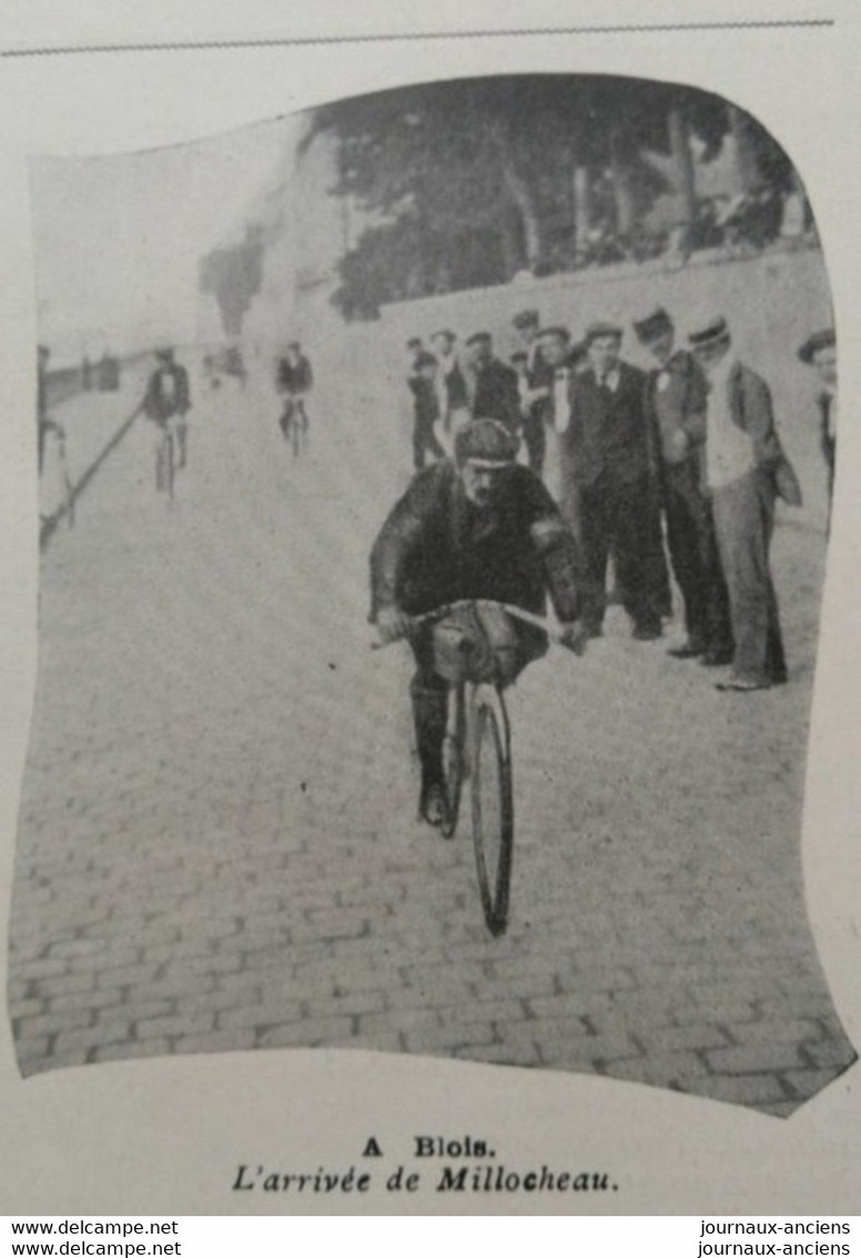 1903 LE 1er TOUR DE FRANCE - TOULOUSE - NANTES - BLOIS - VILLE D'AVRAY - AUTHEUIL - MAURICE GARIN