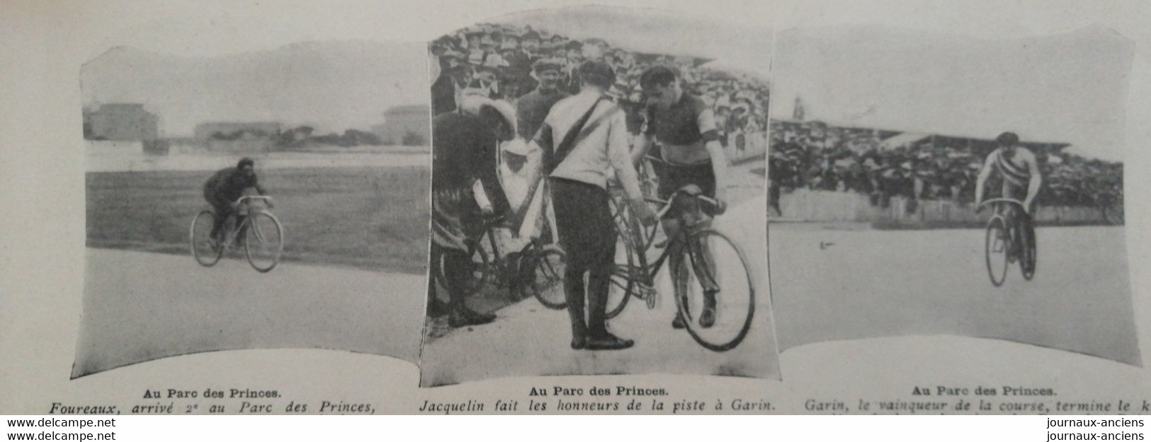 1903 LE 1er TOUR DE FRANCE - TOULOUSE - NANTES - BLOIS - VILLE D'AVRAY - AUTHEUIL - MAURICE GARIN