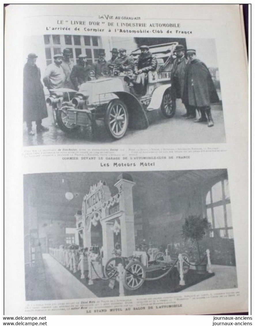 1903 LE SALON DE L'AUTOMOBILE - LES ETAPES AUTOMOBILE - FOOTBALL ASSOCIATION - LUTTE - RUGBY - LE COMTE DE VAULX
