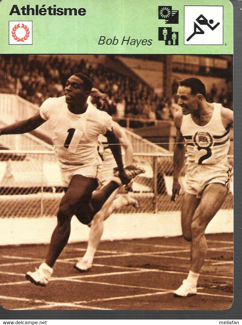 GF1427 - FICHE EDITION RENCONTRE - RAFER JOHNSON - BOB HAYES - Athletics