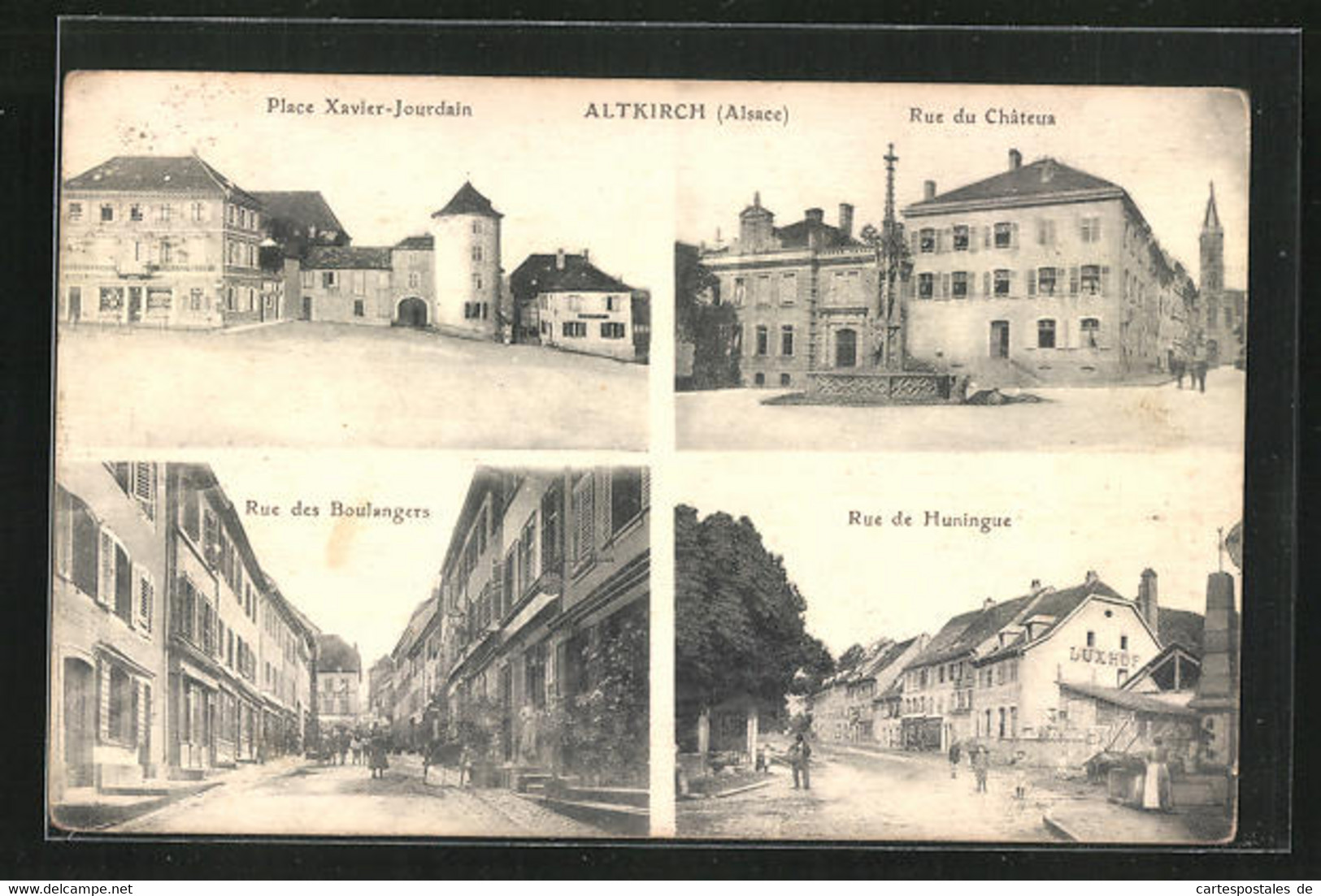 CPA Altkirch, Rue Du Château, Rue Des Boulangers, Rue De Huningue - Huningue