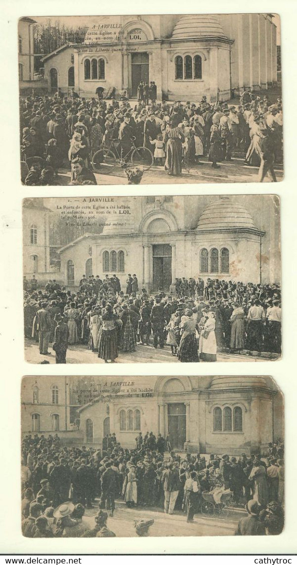 Jarville : La Porte De Cette église ... Le 7 Mars 1906 - Andere & Zonder Classificatie