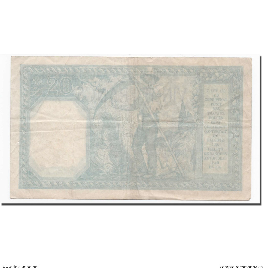 France, 20 Francs, Bayard, 1918, 1918-11-26, TTB, Fayette:11.3, KM:74 - 20 F 1916-1919 ''Bayard''