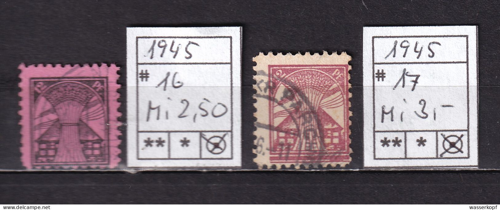 Mecklenburg 1945 Mi 16 - 17 Gestemp. (#D004A) - Usados