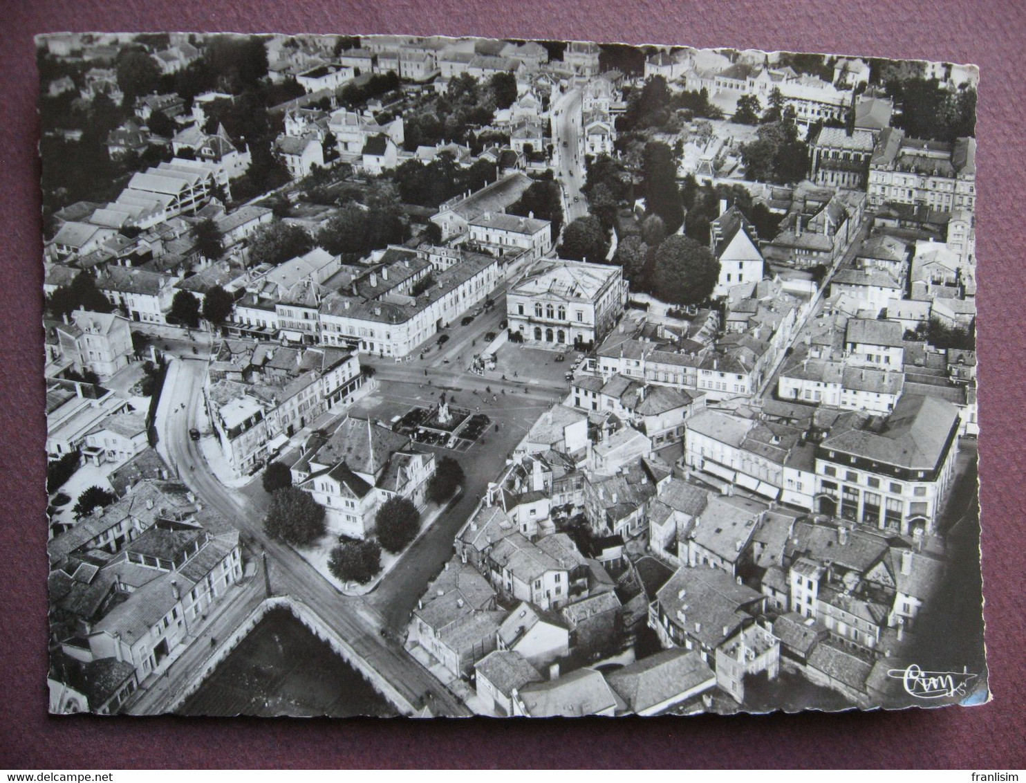 CPA CPSM PHOTO 52 ST SAINT DIZIER Vue Aérienne Place Aristide Briand Théatre Et Hotel De Ville 1953 - Saint Dizier