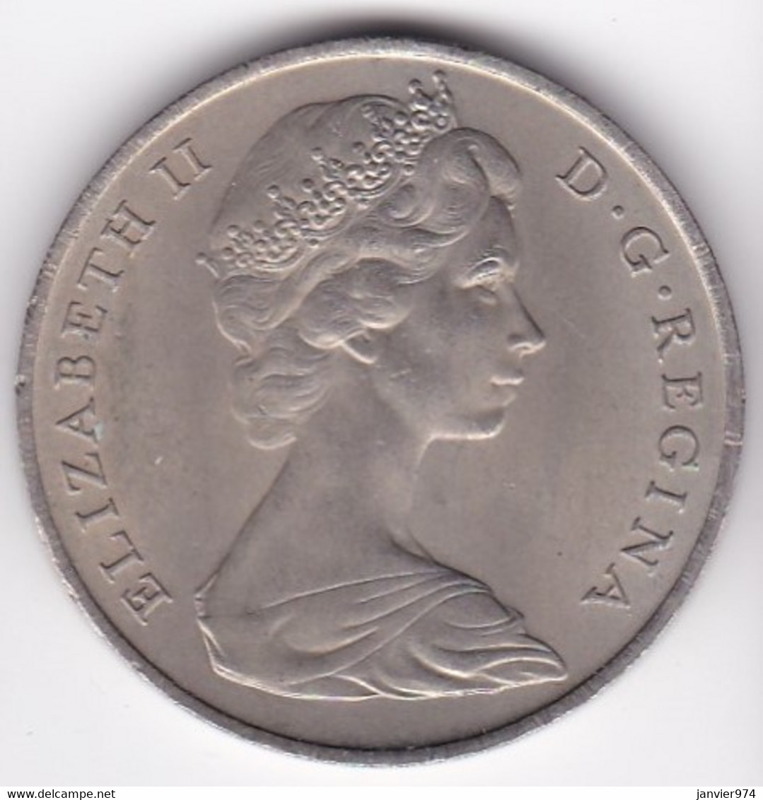 Gibraltar 1 Crown 1968  Elizabeth II Cupronickel , KM# 4 - Gibilterra