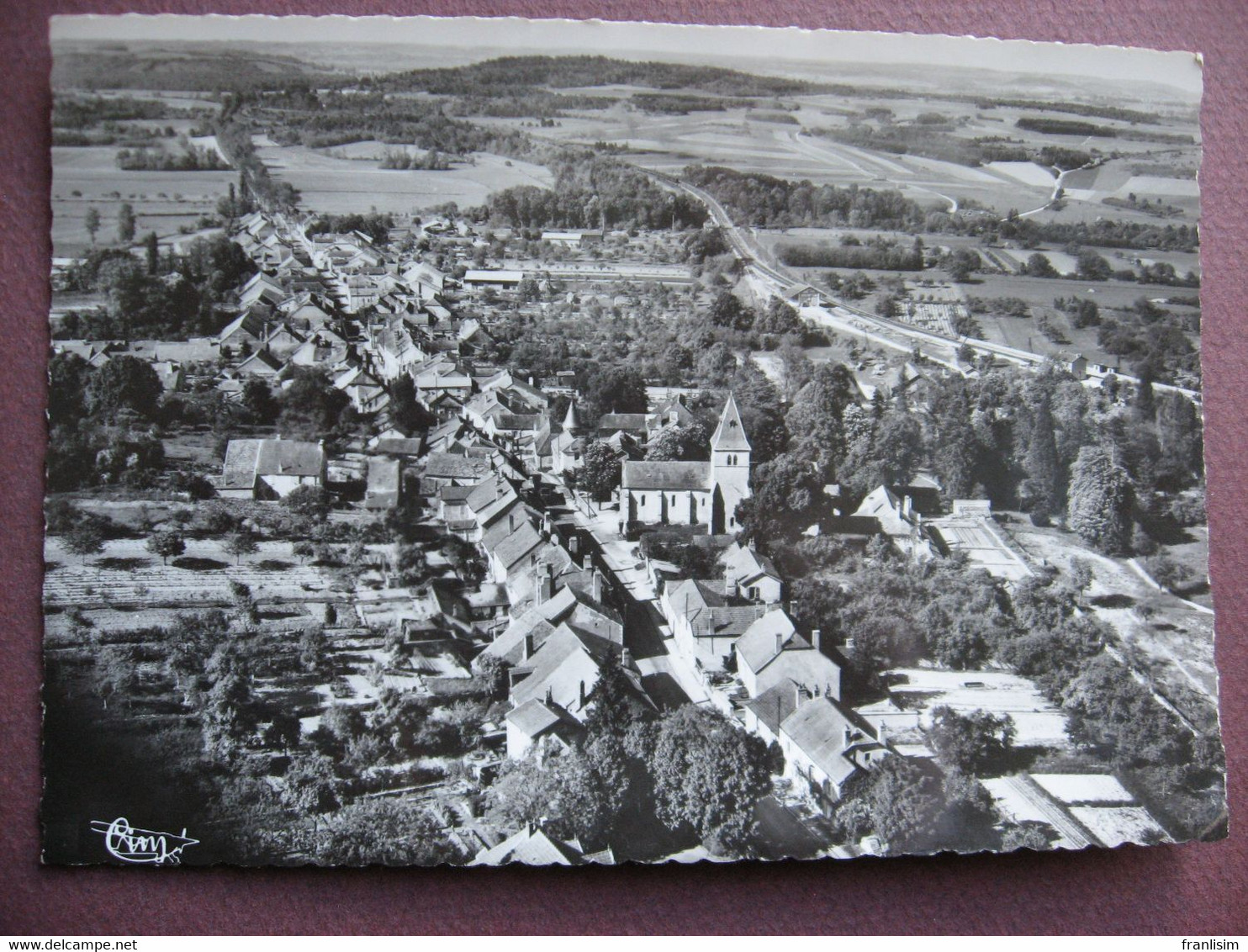 CPA CPSM PHOTO 52 PRAUTHOY Vue Panoramique Aérienne 1954 - Prauthoy