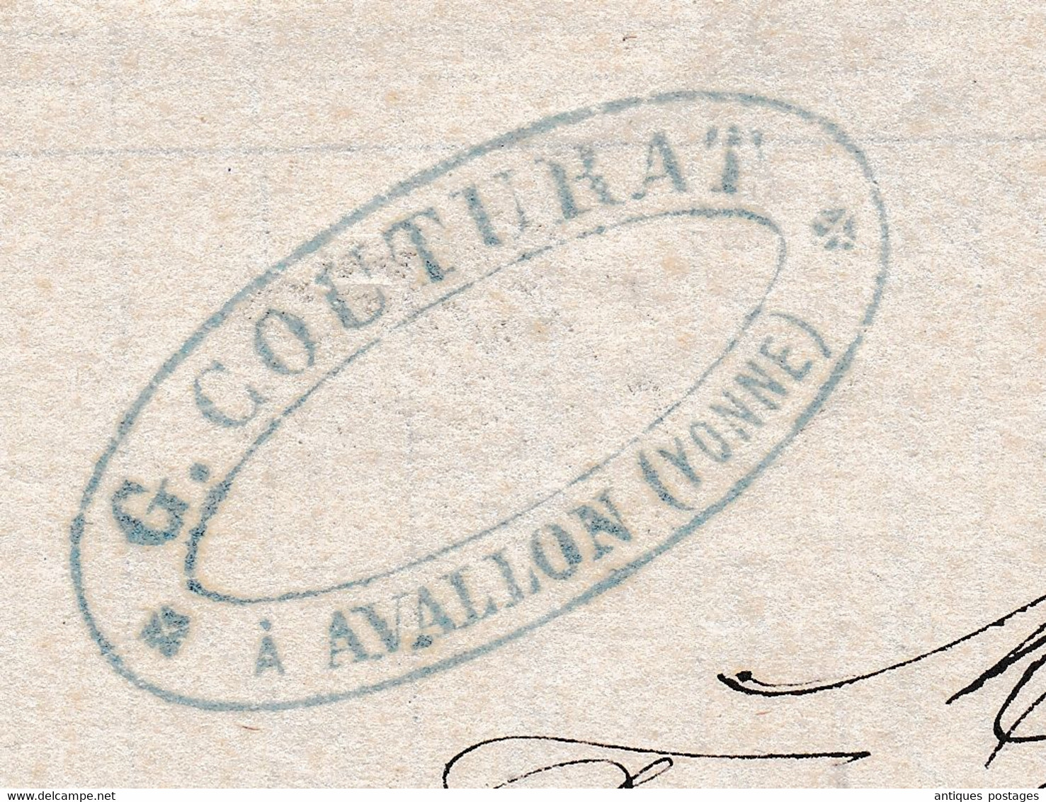 Lettre 1874 Avallon Yonne Couturat Royer Banque Banquier Timbre Cérès 40 Centimes Bank - 1870 Siege Of Paris