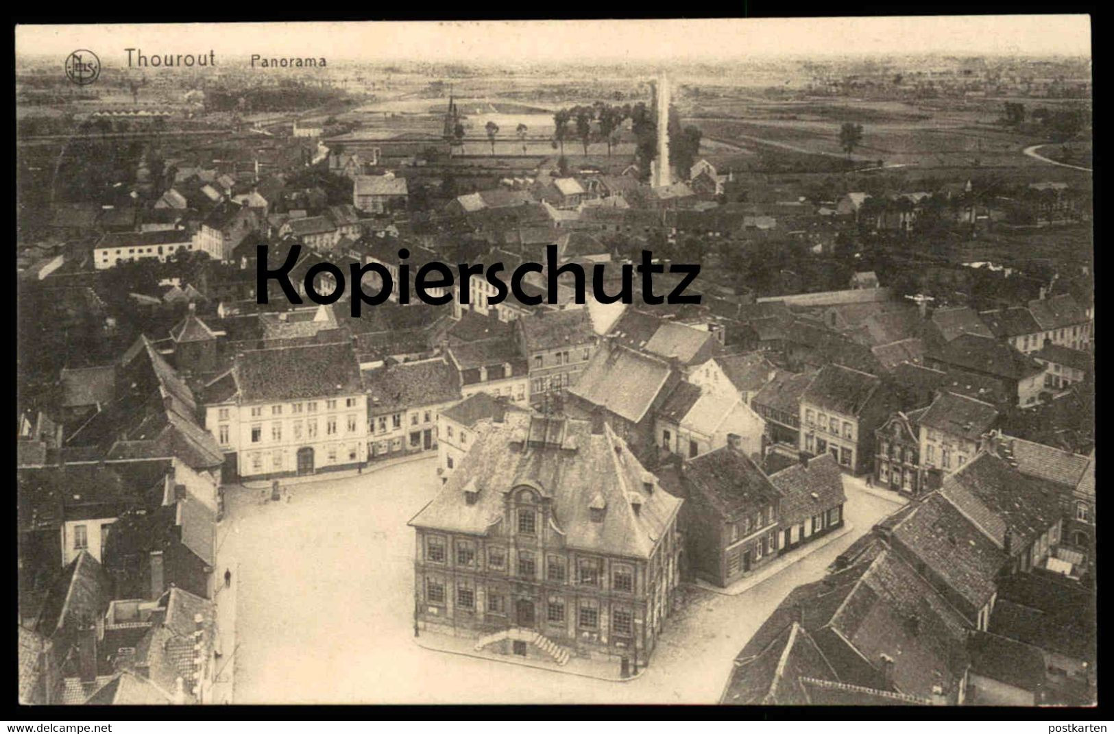 ALTE POSTKARTE THOUROUT TORHOUT PANORAMA 1915 Flandern Westflandern Feldpost Belgien Belgique Belgie Cpa Postcard AK - Assenede