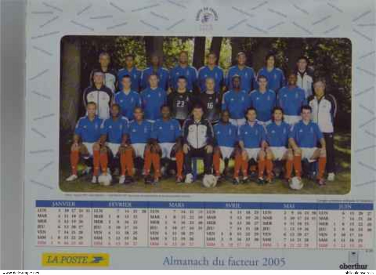 CALENDRIER 2005  FOOTBALL EQUIPE DE FRANCE - Formato Grande : 2001-...