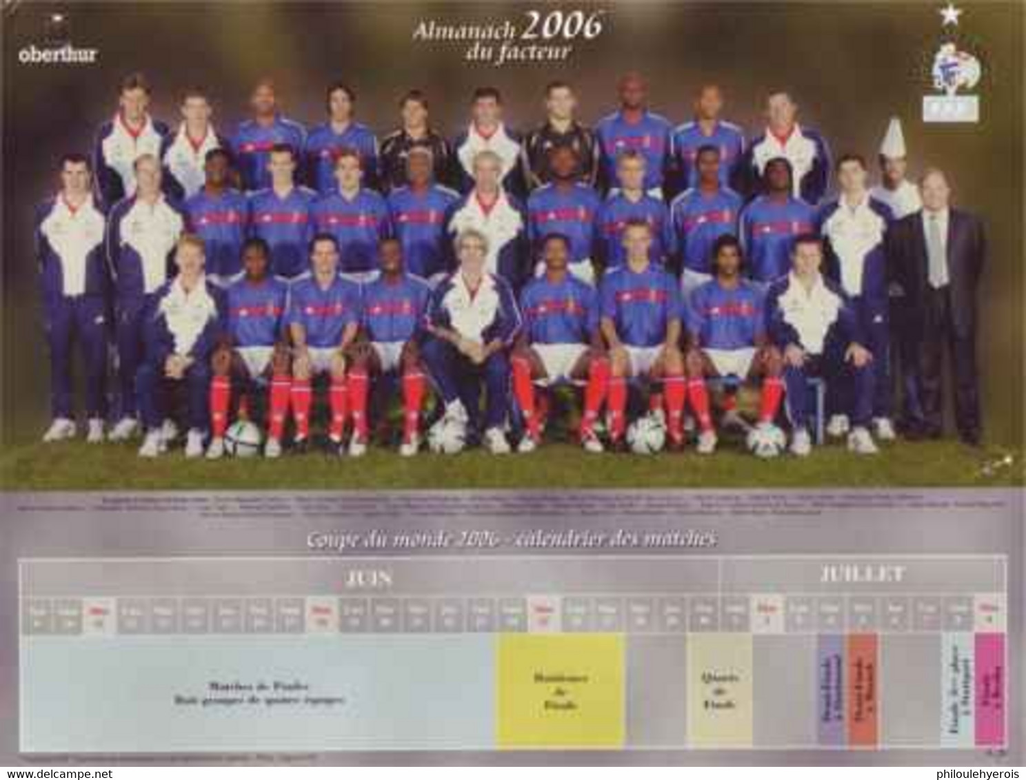 CALENDRIER 2006  FOOTBALL EQUIPE DE FRANCE - Grossformat : 2001-...