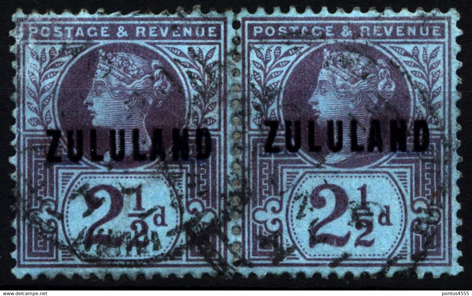Zululand 1888 Mi 5 Queen Victoria UK Overstamped - Zoulouland (1888-1902)