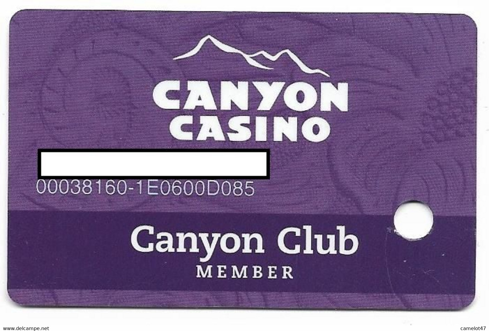 Canyon Casino, Central City, Black Hawk & Cripple Creek, CO, U.S.A., Older Used Slot Or Player's Card, # Canyon-1 - Casino Cards