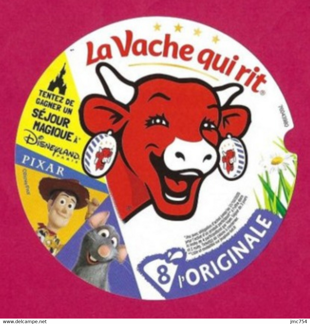 Etiquettes De Fromage LA VACHE QUI RIT Réf 76043980.    Pixar.   8 Portions. - Cheese