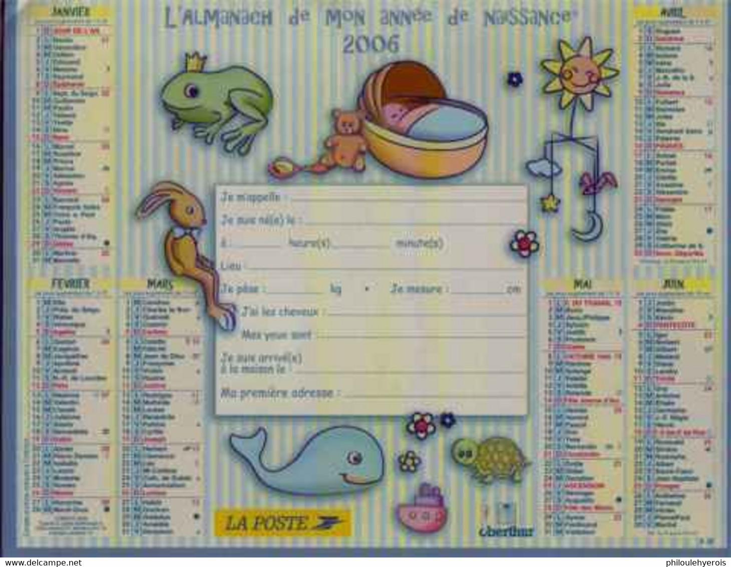 CALENDRIER 2006 ANNEE DE NAISSANCE - Tamaño Grande : 2001-...