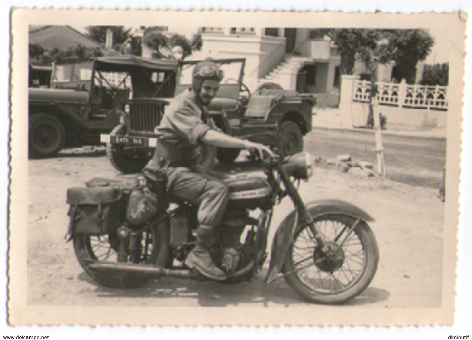 Photo Militaire Sur Une MOTO "Terro 500cc" - Andere & Zonder Classificatie